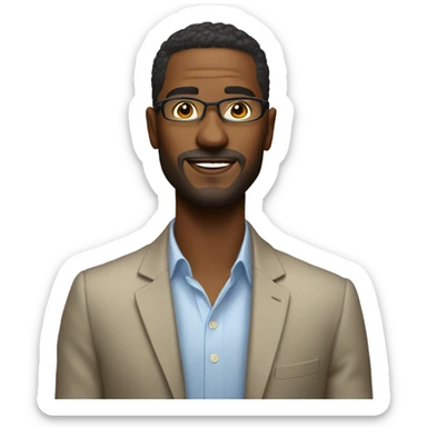 portrait of a stylish man.feliz año 2025 sticker