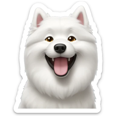Happy samoyed sticker
