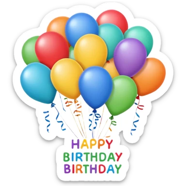 Happy birthday banner sticker