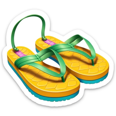 Centipedes with flip-flops sticker