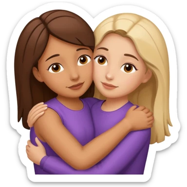Hugging one carmelitan sister one normal woman love sticker
