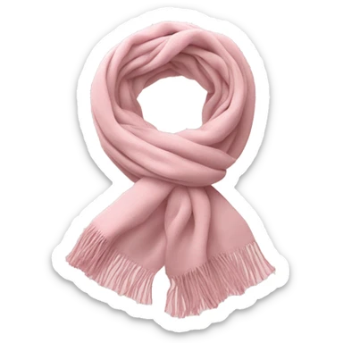 scarf in soft pink color  sticker