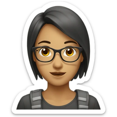 a birl who writes sticker