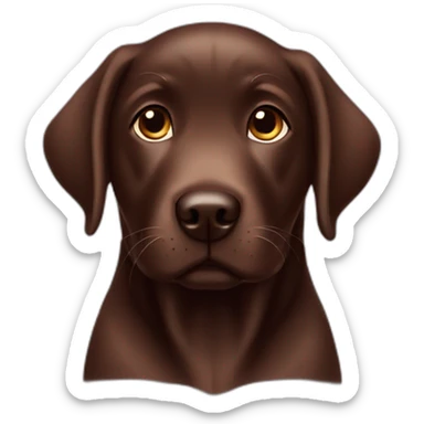 Chocolate labrador puppy sticker