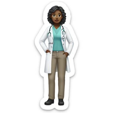feminin doctor full body sticker