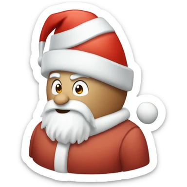igloo xmas santa hat sticker
