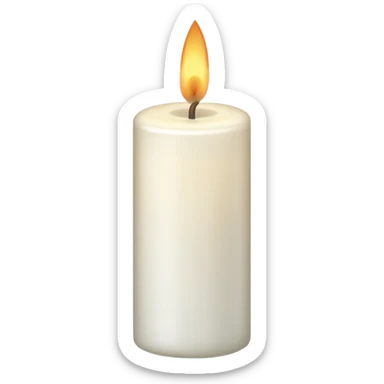 White Candle sticker