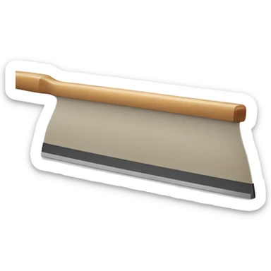 squeegee with long wooden handle sticker