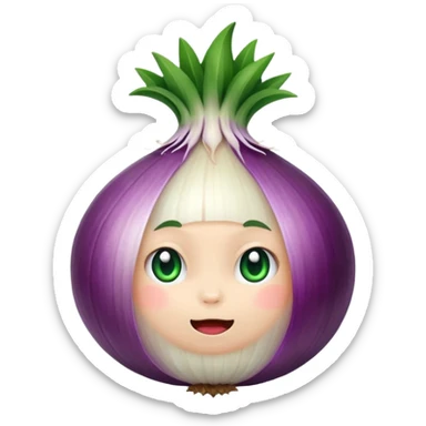 an onion chibi sticker