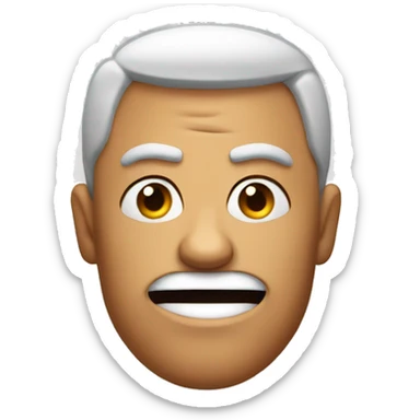 Mad emoji with small eyebrows and the eyebrows are raised up sticker