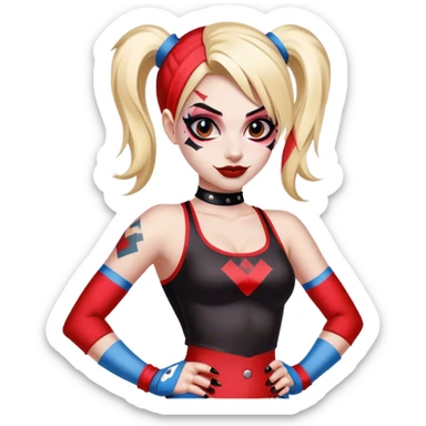 Harley Quinn Roller Derby sticker