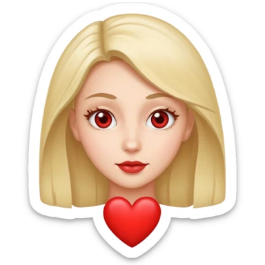 cara con ojos corazón sticker