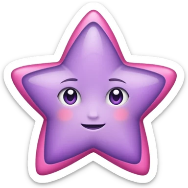 estrella lila y rosa  sticker