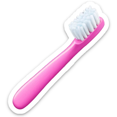 Pink toothbrush sticker