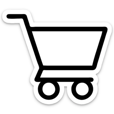 minimal clean lines cart icon, suitable for app or website, no text sticker
