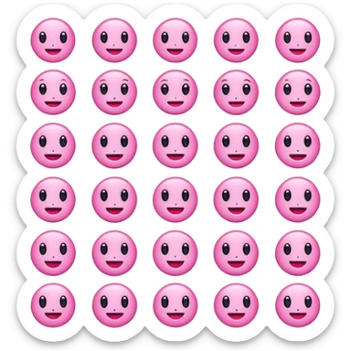 Pink emojis sticker