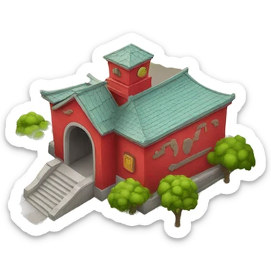 Red zoo entrance  sticker
