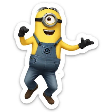 Minion dancing sticker