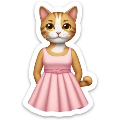 Cat wearing a dress sticker
