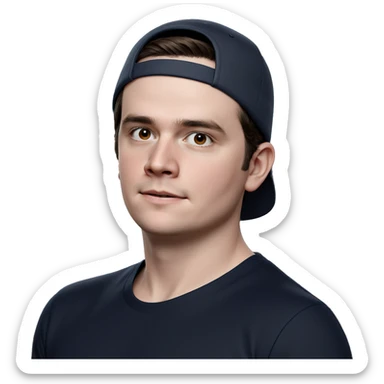 boy in hat portrait sticker