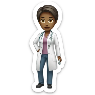 Female doctor full body sticker