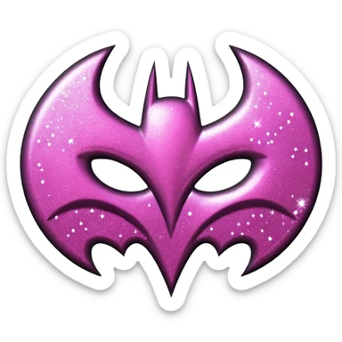Make a batman logo emoji (girly) sticker