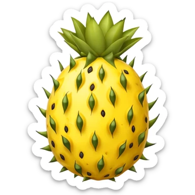yellow pitahaya fruit cut  sticker