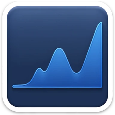 A simple line plot going down smoothly sticker