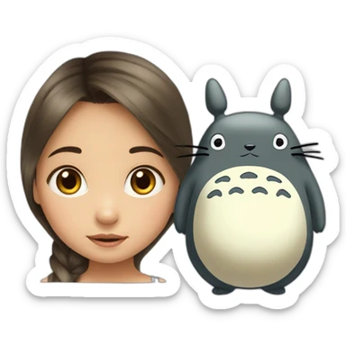 Bebe fille qui ressemble à Mey de Totoro sticker