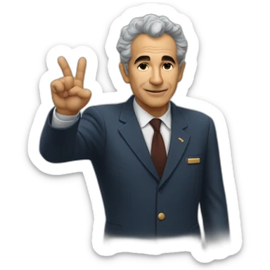 Aldo Moro doing the « ok » gesture sticker