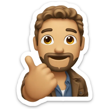 hombre diciendo hola  sticker