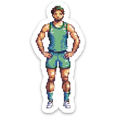 athlete standing sticker