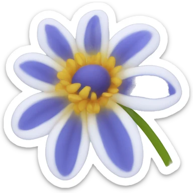 Blue flower Willa  sticker