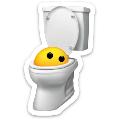 Skibidi Toilet coming out of toilet sticker