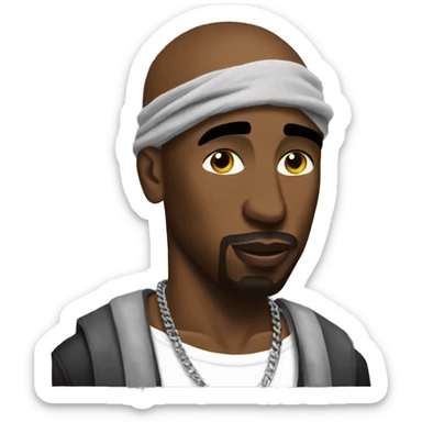 Tupac sticker