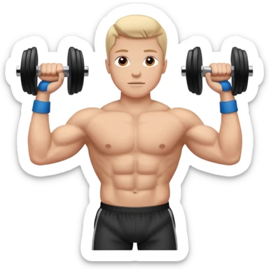 haltère élévation latérale orienté de côté sticker