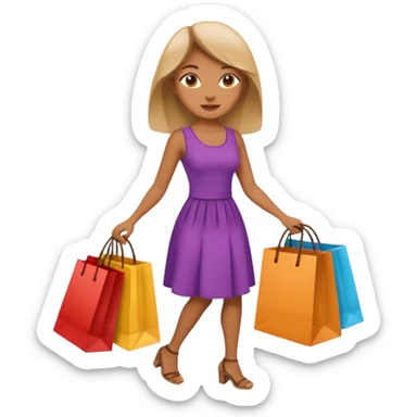 Rosa mujer compras  sticker