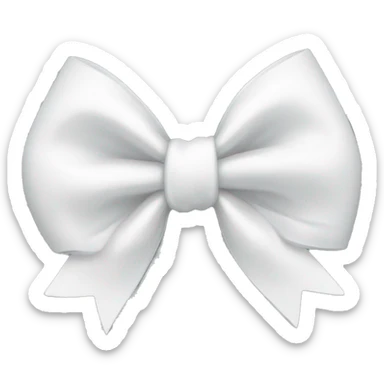 A white bow sticker