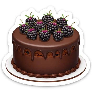 Chocolate blackberry cake sticker