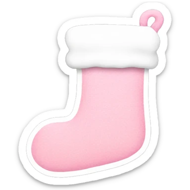 Light Pink Christmas stocking  sticker