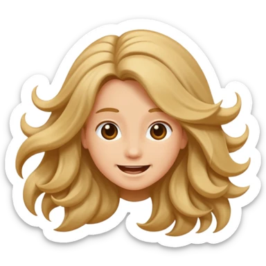flicking hair emoji  sticker