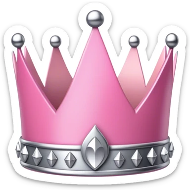 pink crown with silverbullets sticker