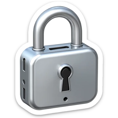 lock with numbers sticker