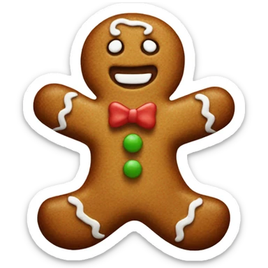 gingerbread man sticker