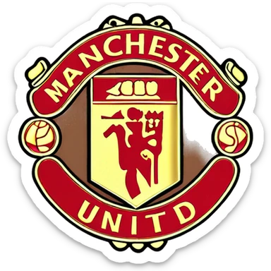 Manchester united logo sticker