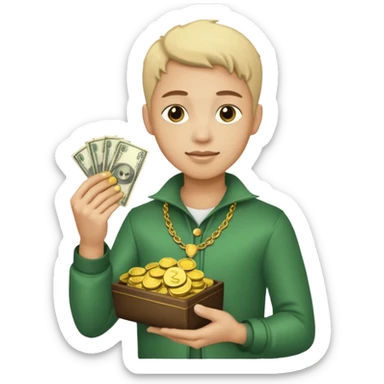 cash fantasy character sticker