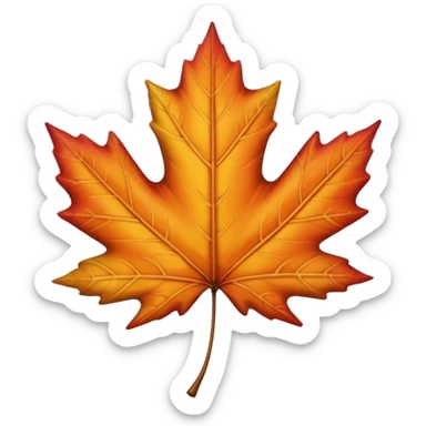Maple-leaf-autumn-realistic sticker