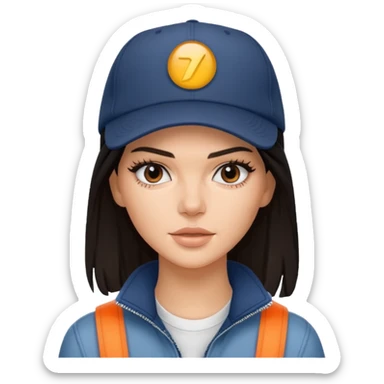 Kendal jenner with cap sticker