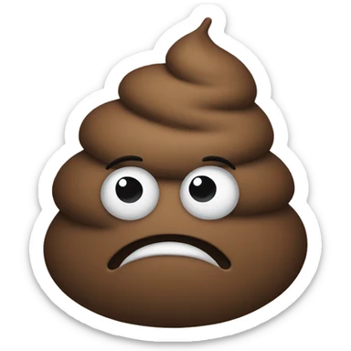Poop with face sticker