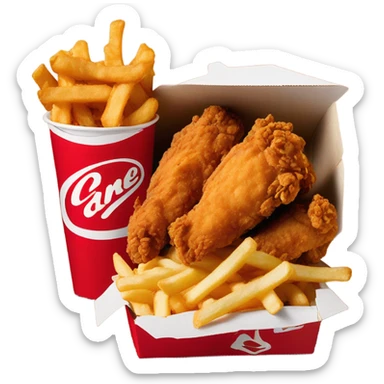raising canes box combo sticker